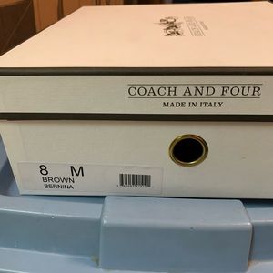 Coach & Four, brown, leather, boots. New in box. Never worn.